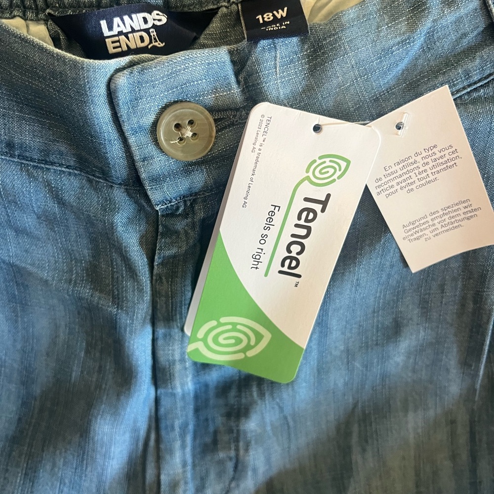 Lands' End Blue Wide Leg Pants